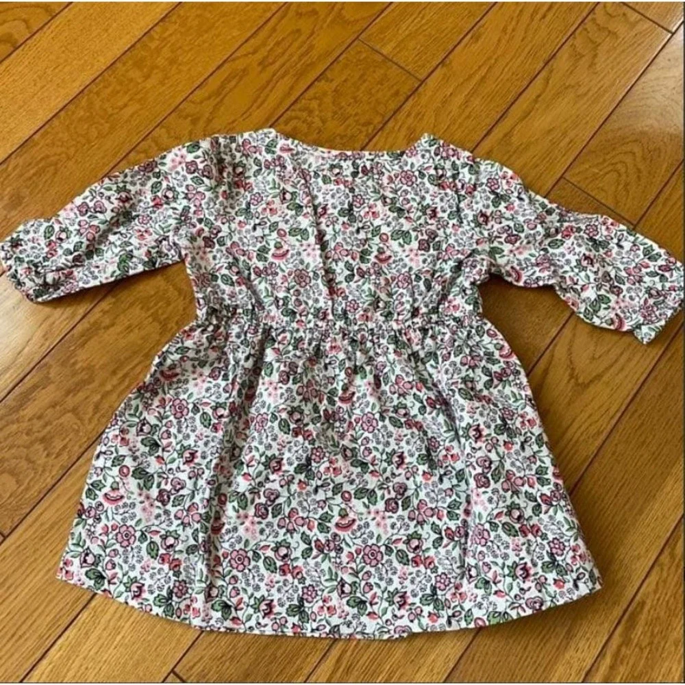 Gap Shirt Dress Girls Size 4 Multicolor Excellent Floral Cotton Button Front